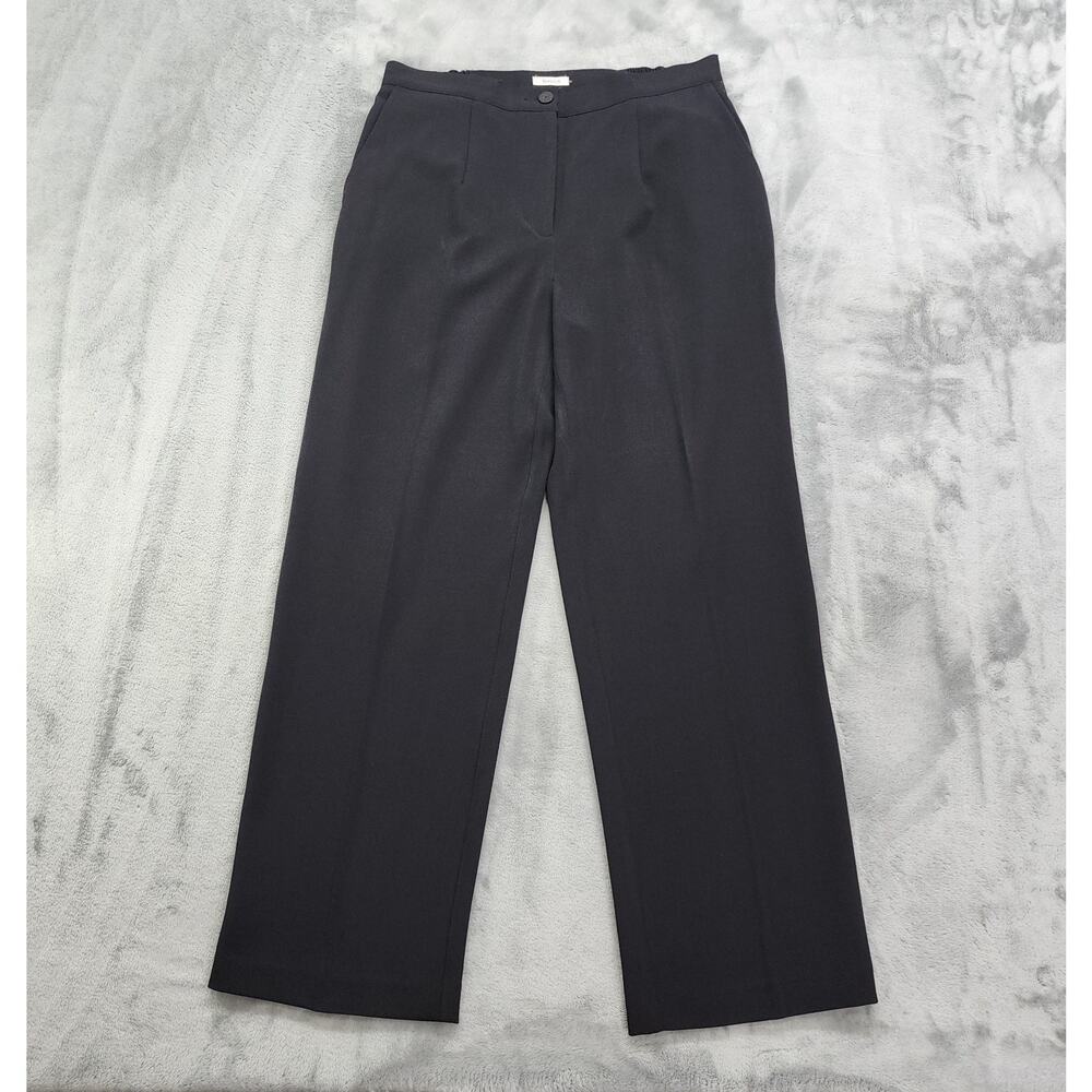 Drapers & Damons Pants Womens 10P Black High Rise Straight Trouser Leg Stretch